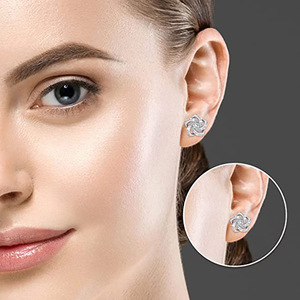 Orecchini a Perno a Forma di Stella Intrecciata per Donne, Accessori per Orecchie da Indossare Quotidianamente - Product Image 5