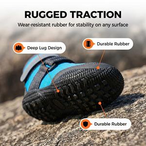 Botas de lluvia para perros Yearning Dog, suela suave, transpirables, de felpa, de goma, impermeables, antideslizantes, para exteriores (cuatro piezas de un conjunto) - Product Image 4