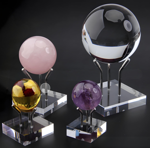 Металлическая витрина с акриловым основанием, декоративная подставка для дисплея, металлическая подставка для дисплея, минеральные геоды, рок - Product Image 4