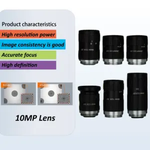 10mp 8 12 16 25 35 50Mm Usb Ccd C Mount Machine Vision Industriële Inspectie Len Fa Lens