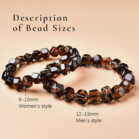 Bracelets en cristal transparent naturel de haute qualité en gros pour hommes et femmes, articles de bijouterie en cristal et en cristal de glace