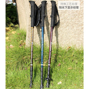 Bastones de Trekking Parmas de Fibra de Carbono, 3 Secciones, Ligeros, para Senderismo y Caminatas - Product Image 2