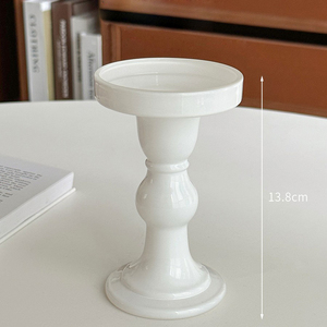 Porte-bougie <span class=keywords><strong>en</strong></span> <span class=keywords><strong>verre</strong></span> vintage français <span class=keywords><strong>en</strong></span> forme de colonne romaine, pulvérisation givrée, centre de table de mariage, accessoire de photographie, décoration de table de café, Pâques - Product Image 6