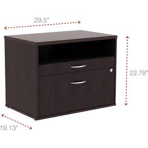 Archivador bajo Alera de 2 cajones, serie Credenza Open Office Desk, para documentos tamaño legal/letter, material de madera - Product Image 3