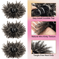 Extensions de cheveux humains 100% naturels, qualité afro kinky 4B 4C, couleur sel et poivre, 10 pouces, vente en gros directe usine
