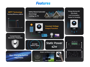 잉케 태양광 충전 컨트롤러 MPPT 60A <span class=keywords><strong>70A</strong></span> 80A 100A 120A 12V 24V 48V 96V 자동 태양광 충전 컨트롤러 - Product Image 3