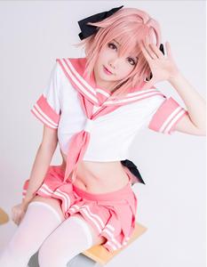 Ecowalson Cosplay Fate <span class=keywords><strong>Apocrypha</strong></span> Rider Astolfo Cosplay pour hommes, uniforme scolaire JK, costume de marin pour femmes, tenue d'anime, costume - Product Image 4