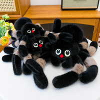 Fabrication OEM ODM : Développement de projets de jouets en peluche araignée réalistes, production en gros, animaux en peluche personnalisés, décoration d'Halloween, peluche gothique