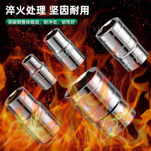 Luwei Tools Short Hex <b>Socket</b> 12.5mm 6 Point Industrial Grade High Carbon Steel Forged <b>Socket</b> Wrench 1/2 In Drive - Product Image 1