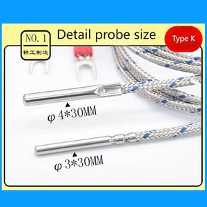مسبار حراري K الحرارية التحقيق درجة حرارة بسيطة 3*30 استشعار درجة الحرارة إبرة - Product Image 2