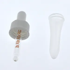 Glass Dropper Manufacturers Xinjee High Quality Hot Sale 18/410 Gold Silver Glass Dropper An Eyedropper With A Cover