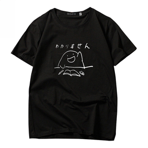 T-shirt japonais amusant sur mesure, style étudiant Otaku, vêtements amples à manches courtes - Product Image 5