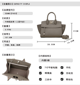 New High Quality Women Messenger Bags for Women Genuine Leather Handbags Crossbody Bags Ladies Shoulder Bags <b>Tote</b> Top-handle - Product Image 2