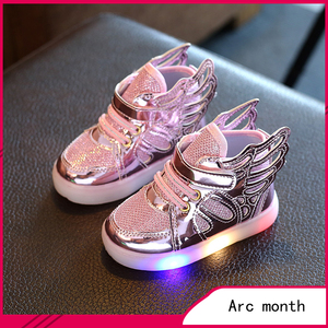 Chaussures de sport lumineuses pour bébés filles, taille 21-30, avec lumière LED arrière, semelle extérieure en caoutchouc, décontractées, été/hiver - Product Image 2