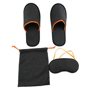 Perlengkapan Perjalanan Pesawat Kustom Perlengkapan Penerbangan Nyaman Set Pesawat Tidur dengan Masker Mata Sandal Tas Penyimpanan Bantal Tiup - Product Image 2