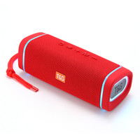Speaker TG375 Wireless 5.3 untuk Luar Ruangan, Subwoofer Portable dengan Slot Kartu, Kabinet Plastik, Lampu LED RGB, dan Suara Surround