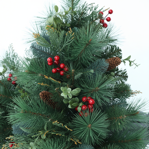 Sapin de Noël Artificiel pour Décoration Intérieure avec Baies et Cônes de Pin - Arvores De Natal Arbol De Navidad - Product Image 6