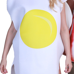 Ensemble costume d'Halloween pour adulte, œuf poché et bacon, cosplay, tenue de petit-déjeuner, tenue de couple, unisexe - Product Image 5