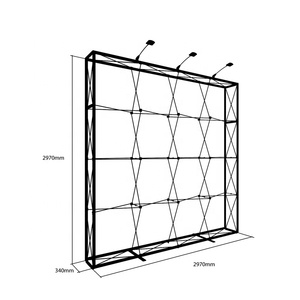 Stand d'exposition modulaire pliable OEM personnalisé en tissu SEG à tension, sans outil, 8ft 10ft, portable et réutilisable pour salons professionnels - Product Image 6
