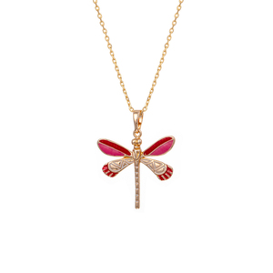 46957 Joyería Xuping, Hermosos Collares de Moda, Collares con Forma de Mariposa Chapados en Oro - Product Image 1