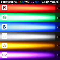 Projecteur LED PAR sans fil AMG, étanche, DMX 12x18W RGBWA UV 6-en-1, IP65, en alliage d'aluminium, éclairage de scène avec contrôle WiFi via application
