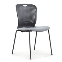 Chaise de bureau ergonomique moderne, chaise de conférence empilable confortable pour la réception, le salon, l'école, l'hôtel, la salle à manger