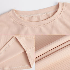 Haute qualité respirant doux couleur unie vêtements <span class=keywords><strong>de</strong></span> sport haut court pour les femmes Gym Yoga Tennis Football basket-ball T-shirt vêtements <span class=keywords><strong>de</strong></span> sport - Product Image 6