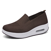 2025 printemps mode coussin d'air balançoire maille chaussures décontractées pour les femmes en gros mouche tissage transfrontalier
