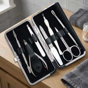 ASAP Professional Eco-Friendly Stainless Steel Classic Manicure & <b>Pedicure</b> <b>Set</b> 7-in-1 Nail Kit with Nail Clippers and Tools - Product Image 4