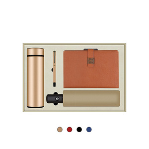 New Year Employee Gift Box Set 4 Pieces Umbrella Thermos Bottle Notebook Corporate Gift Set for Office