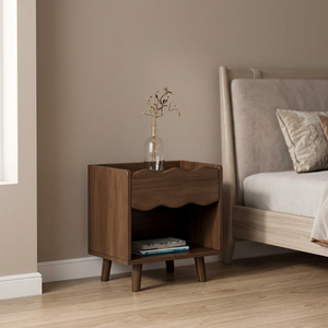 Modern Small Space Multi-Purpose Nightstand with Storage <b>Compact</b> <b>Bedside</b> <b>Table</b> for Bedroom Furniture - Product Image 3