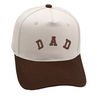 Gorra de Papá Vintage de Dos Tonos con Letra DAD Bordada en 3D, Gorra Trucker de 5 Paneles de Algodón Lavado con Visera Curva de Alta Calidad para Hombres y Mujeres