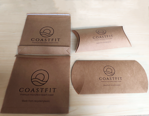 Caja de Papel Kraft para ropa, embalaje de producto de embalaje para toallas de playa y natación, ecológico, con estampado personalizado - Product Image 2