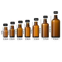 Flacon compte-gouttes en verre ambré DIN18 personnalisé avec logo, 100 ml, pour huile essentielle et sérum