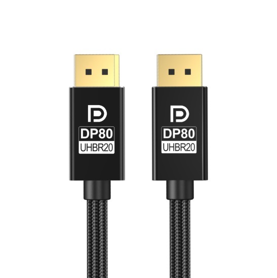 3m DP 2.1V 80G 8K 60HZ METRAL SHELL DISPLAYPORT CABLE WITH NYLON NET