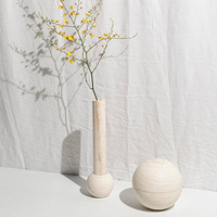 Boule d'arôme en marbre blanc intemporel Mars Stone, sphère de parfum naturel pour la décoration de la maison
