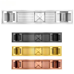 Étendoir à <span class=keywords><strong>vaisselle</strong></span> CN pour comptoir de cuisine en acier inoxydable avec égouttoir grand égouttoir porte-ustensiles évier - Product Image 1