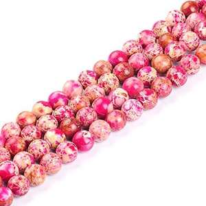 4/6/8/10/12MM Stenen kralen <span class=keywords><strong>Turquoise</strong></span> Redalite Steen Imperial Jasper Ronde losse kralen voor het maken van sieraden - Product Image 5