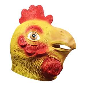หน้ากากไก่ตลกทำจากยางลาเท็กซ์ ชุดแฟนซีสัตว์สำหรับงานฮาโลวีน งานรื่นเริง งานปาร์ตี้ในฟาร์ม และงานแสดงชุดแฟนซี - Product Image 5