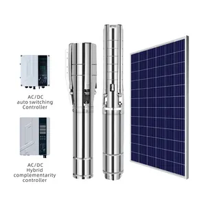 Pompes solaires souterraines commerciales 1500w 2hp 4 pouces à puits profond pompe à eau submersible