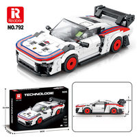 Reobrix 792 City, Coche Deportivo Blanco Pequeño, Modelo de Vehículo para Armar, Bloques de Construcción para Niños, Juguetes de Construcción, Hobbies