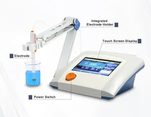Touch Screen panca laboratorio di precisione digitale ad alta soluzione display LCD PH temperatura gamma pH-2.000 ~ 20.000 pH