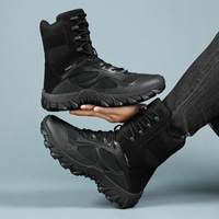 Bottes tactiques à lacets pour hommes, usage hivernal en plein air, alpinisme, désert, bottes antidérapantes en caoutchouc