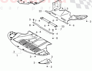 Copertura Motore 3W3825235F Rivestimento Sottoscocca per <span class=keywords><strong>Bentley</strong></span> <span class=keywords><strong>Continental</strong></span> Flying Spur <span class=keywords><strong>Continental</strong></span> GT - Product Image 3