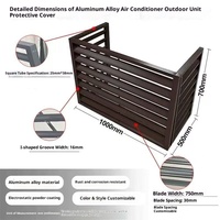 Rejilla de Protección para Unidades de Aire Acondicionado, Diseño Personalizado, para Exteriores, Montada en la Pared, Resistente al Sol y al Agua, de Aleación de Aluminio