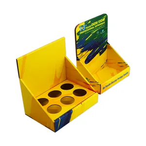Recyclebaar Kartonnen Display Doos Met Gat Parfum Verpakking Display Box Display Teller Papier Doos Voor Etherische Olie Flessen