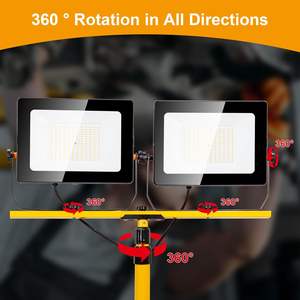 20000 Lumen LED <span class=keywords><strong>Lampe</strong></span> de Travail 200W Double Tête Support Télescopique Trépied Étanche IP66 <span class=keywords><strong>Lampe</strong></span> Interrupteur Individuel Réglable - Product Image 4