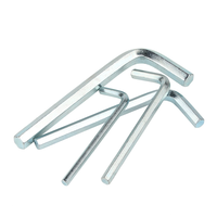 3mm 4mm 5mm 5.5 6mm SS304 Clé Allen hexagonale à bras court en acier inoxydable M6 Clé zinguée en forme de L pour outils de quincaillerie