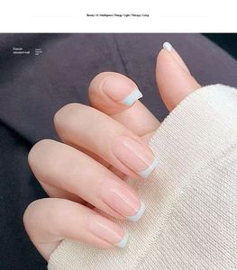 100 pièces de faux ongles en ABS, forme fleur de prunier française, demi-couverture, pour extension de manucure - Product Image 3