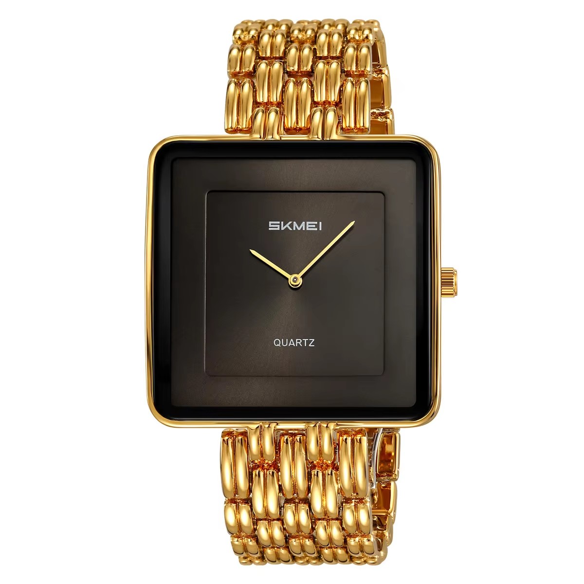 2 Men Style 2371 --- black dial gold strap